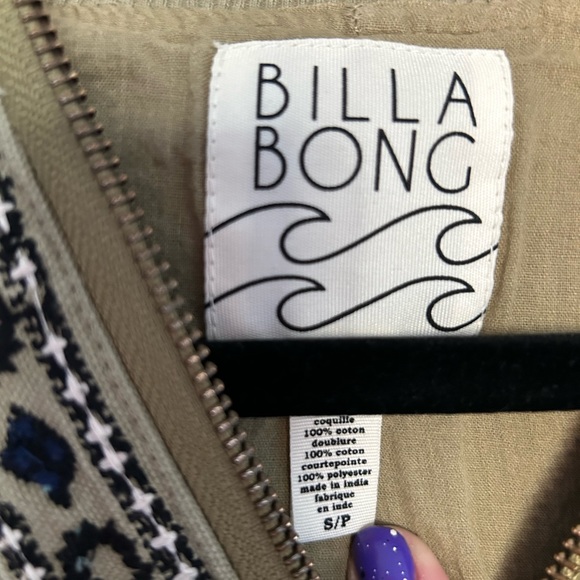 Billabong Quilted Bomber - S - EUC - Picture 4 of 4